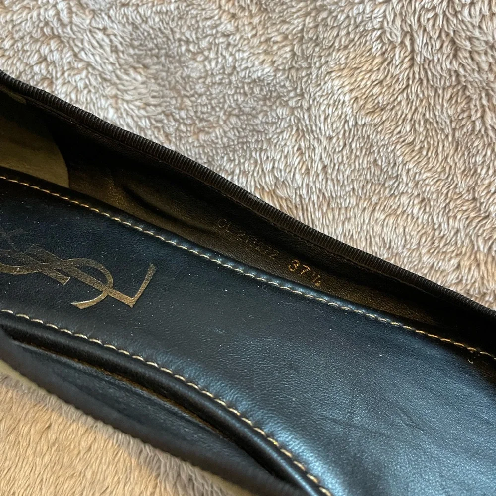 YSL flat shoes , size 7.5 ,in black kaki color - Picture 6 of 16